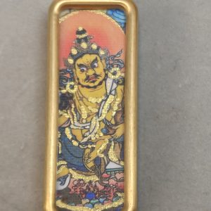 黃財神長形彩繪墜飾