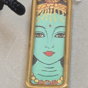 綠度母長方形彩繪護身牌